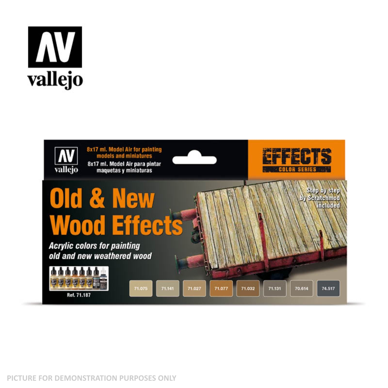 Vallejo Model Air - Effects 8 Colour Set Old And New Wood Effects